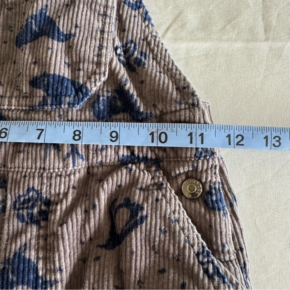 Gymboree Corduroy Overalls Size Small Vintage Gray Bear Toddler Adjustable - Picture 11 of 15